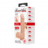 Fallo realistico color carne con ventosa 20 x 4,6 cm Bahamut - 4