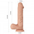 Fallo realistico color carne con ventosa 23cm Buraq - 5