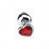 Omaggio Cuneo Anale Large in Alluminio con Gemma a Forma di Cuore Tipo Diamante 9,4 x 4,1 cm. - 6