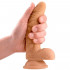 Fallo Ultra Realistico Sam con Testicoli 18 x 3,5 cm. color Carne - 1