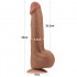 Dildo Mulatto Amilcare con Pelle Scorrevole e Ventosa 28 x 5,5 cm - 9