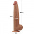 Dildo Mulatto Annibale con Pelle Scorrevole e Ventosa 32 x 6 cm - 11