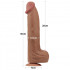 Dildo Mulatto Ermanno con Pelle Scorrevole e Ventosa 34 x 6,6 cm - 11