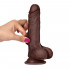 Fallo Ultra Realistico Slidy in Dual Density con Pelle Scorrevole 17 x 3,7 cm. Africano - 1