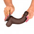 Fallo Ultra Realistico Slidy in Dual Density con Pelle Scorrevole 17 x 3,7 cm. Africano - 2