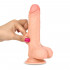 Fallo Ultra Realistico Slidy in Dual Density con Pelle Scorrevole 17 x 3,7 cm. color Carne - 0