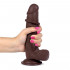 Fallo Ultra Realistico Slidy in Dual Density con Pelle Scorrevole 20 x 4,2 cm. Africano - 0