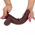 Fallo Ultra Realistico Slidy in Dual Density con Pelle Scorrevole 22 x 4,5 cm. Africano - 2