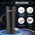 Masturbatore Vibrante Snow con Effetto Risucchio Ricaricabile USB Nero - 4