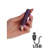 Mini Vibratore in silicone viola ricaricabile USB 9 x 1,8 cm. - 4