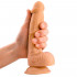 Fallo Ultra Realistico Thom con Testicoli 21 x 3,8 cm. color Carne - 0