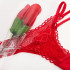 Tanga Rosso Contenuto nel Bocciolo di una Rosa - Taglia Unica Elasticizzata (Tg. 36-46) - 3