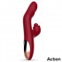 Vibratore Riscaldante con Stimolazione Clitoridea 22 x 3,2 cm silenzioso - 1