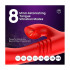 Vibratore Rabbit con Spinta e Pulsazione Red 15,5 x 3,7 cm - 10
