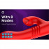 Vibratore Rabbit con Spinta e Pulsazione Red 15,5 x 3,7 cm - 6
