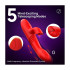 Vibratore Rabbit con Spinta e Pulsazione Red 15,5 x 3,7 cm - 9