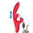 Vibratore Rabbit con Effetto Spinta con Doppia Stimolazione Clitoridea 16,5 x 3 cm - 0