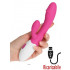 Vibratore Rabbit Ricaricabile USB Real in Puro Silicone 20 X 3,2 cm. - 3