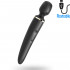 Satisfyer Wand-er Women Massaggiatore in Silicone Nero 34 x 5,5 cm. Ricaricabile con USB - 0