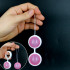 Luna Kegel Balls - Sfere Vaginali in Puro Silicone 11 x 3,8 cm. Rosa - 0