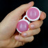 Luna Kegel Balls - Sfere Vaginali in Puro Silicone 11 x 3,8 cm. Rosa - 2