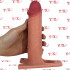 Fallo Cavo per Uomo in Silicone con Apertura per Testicoli 22 x 5 cm. color Carne - 1