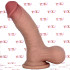 Fallo Ultra Realistico con Pelle Scorrevole in Silicone Dual Layer 18 x 4,5 cm. - 4