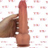 Vibratore Rotante Realistico in Silicone Dual Layer 19,5 x 4 cm. Ricaricabile con USB Color Carne - 2