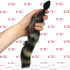 Cuneo Anale in Silicone con Coda di Volpe 7 x 2,7 cm. Nero - 0