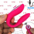 Vibratore per Coppia in Puro Silicone Rosa Ricaricabile USB con Telecomando Senza Fili - 0