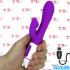 Billy - Vibratore Rabbit in Silicone con 36 Vibrazioni 20 x 3,5 cm. Ricaricabile con USB Fucsia - 0
