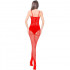 Tuta Sexy a Rete con Aperture mod. 040R Rossa - Taglia unica elasticizzata (Tg.36-48) - 2