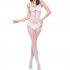 Tuta Sexy a Rete con Aperture mod. 040W Bianca - Taglia unica elasticizzata (Tg.36-48) - 1