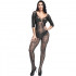 Tuta Sexy a Rete con Aperture mod. 088B Nera - Taglia unica elasticizzata (Tg.36-48) - 0