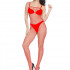 Tuta Sexy a Rete con Aperture mod. 115R Rossa - Taglia unica elasticizzata (Tg.36-48) - 1