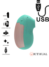 Succhia Clitoride Shushu in Silicone con Onde di Pressione Azzurro Acqua